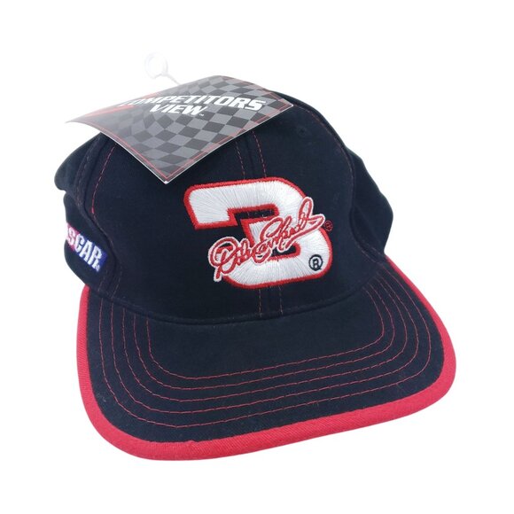 Dale Earnhardt NASCAR Black & Red Embroidered Ball Cap Adjustable Strap - Picture 1 of 6